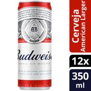 Cerveja Budweiser 350ml American Lager 12 Unidades