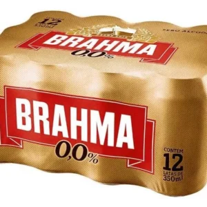 Pack cerveja chopp zero 350mL 12 unidades Brahma