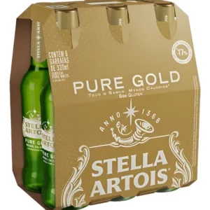 Cerveja Puro Malte Pure Gold Stella Artois 330ml 6 Unidades